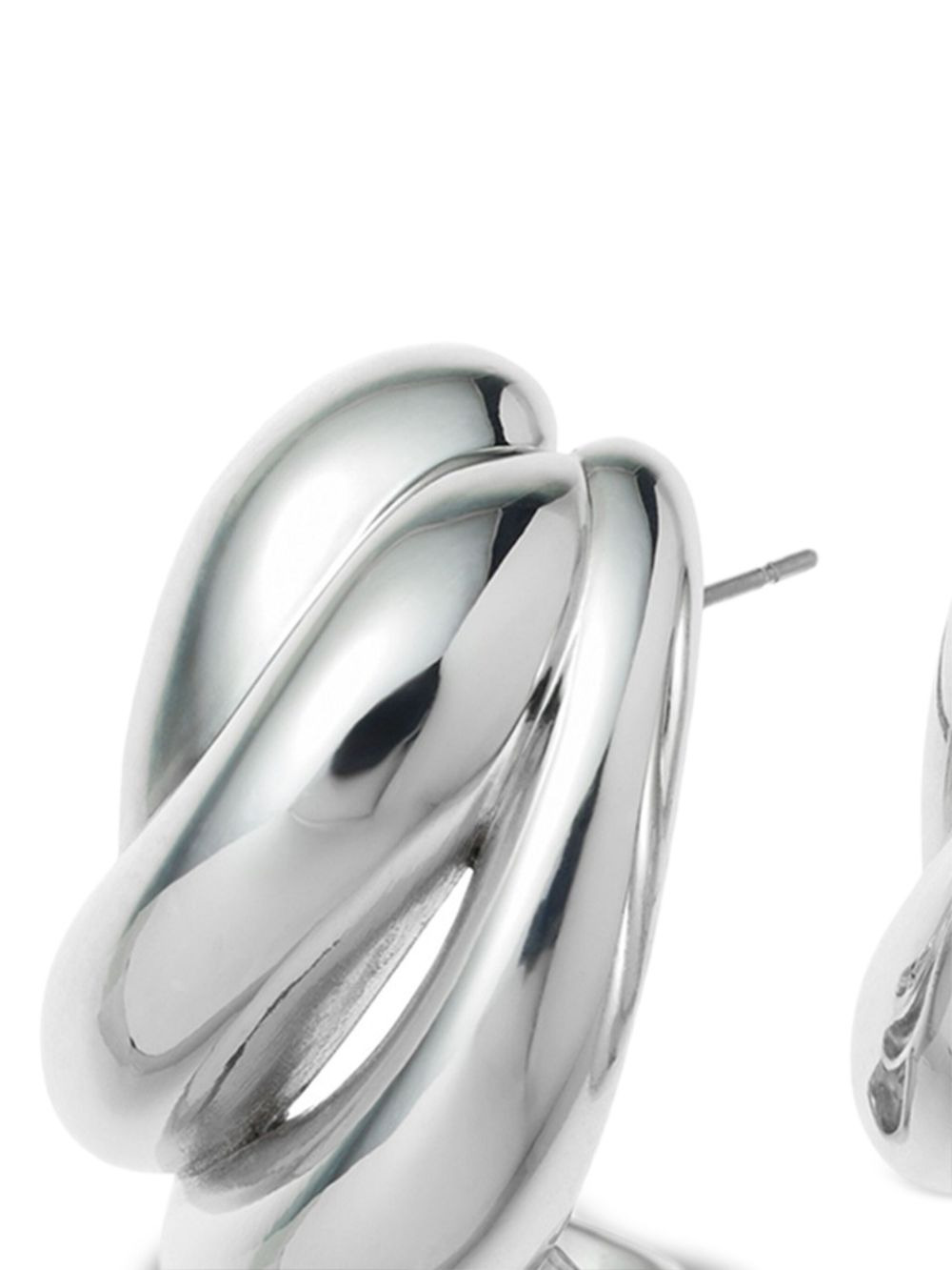 sculptural spiral hoop earrings - 2