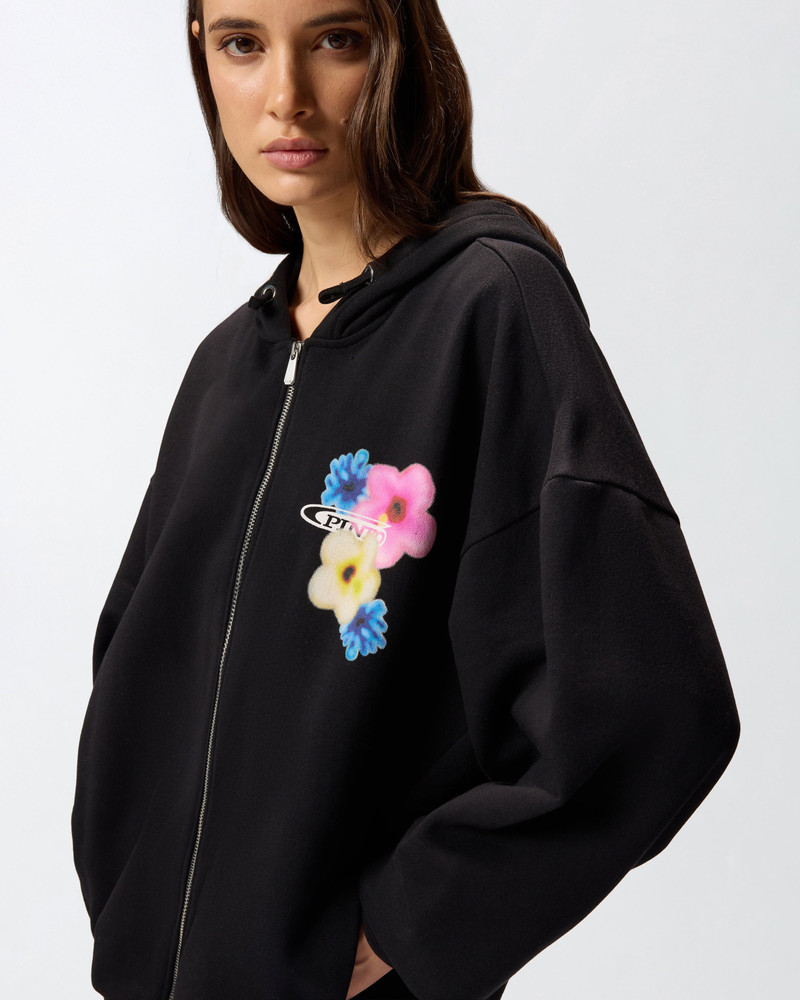 HOODIE WITH FLOWER PRINT 6