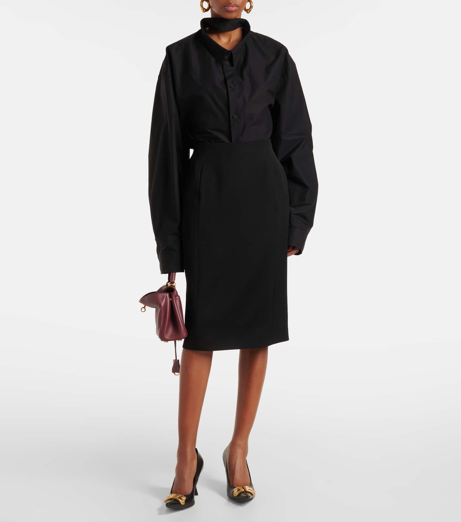 Hourglass wool midi skirt - 2