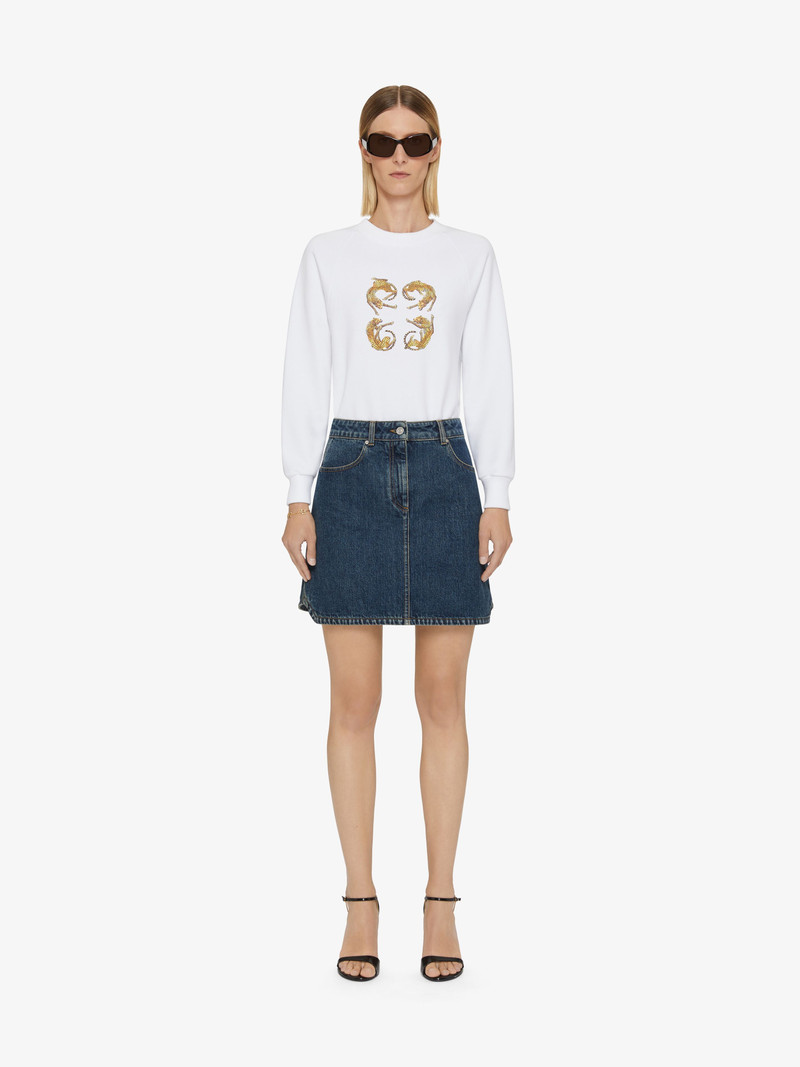 Givenchy SLIM FIT SWEATSHIRT IN FLEECE WITH 4G LEOPARD PRINT outlook