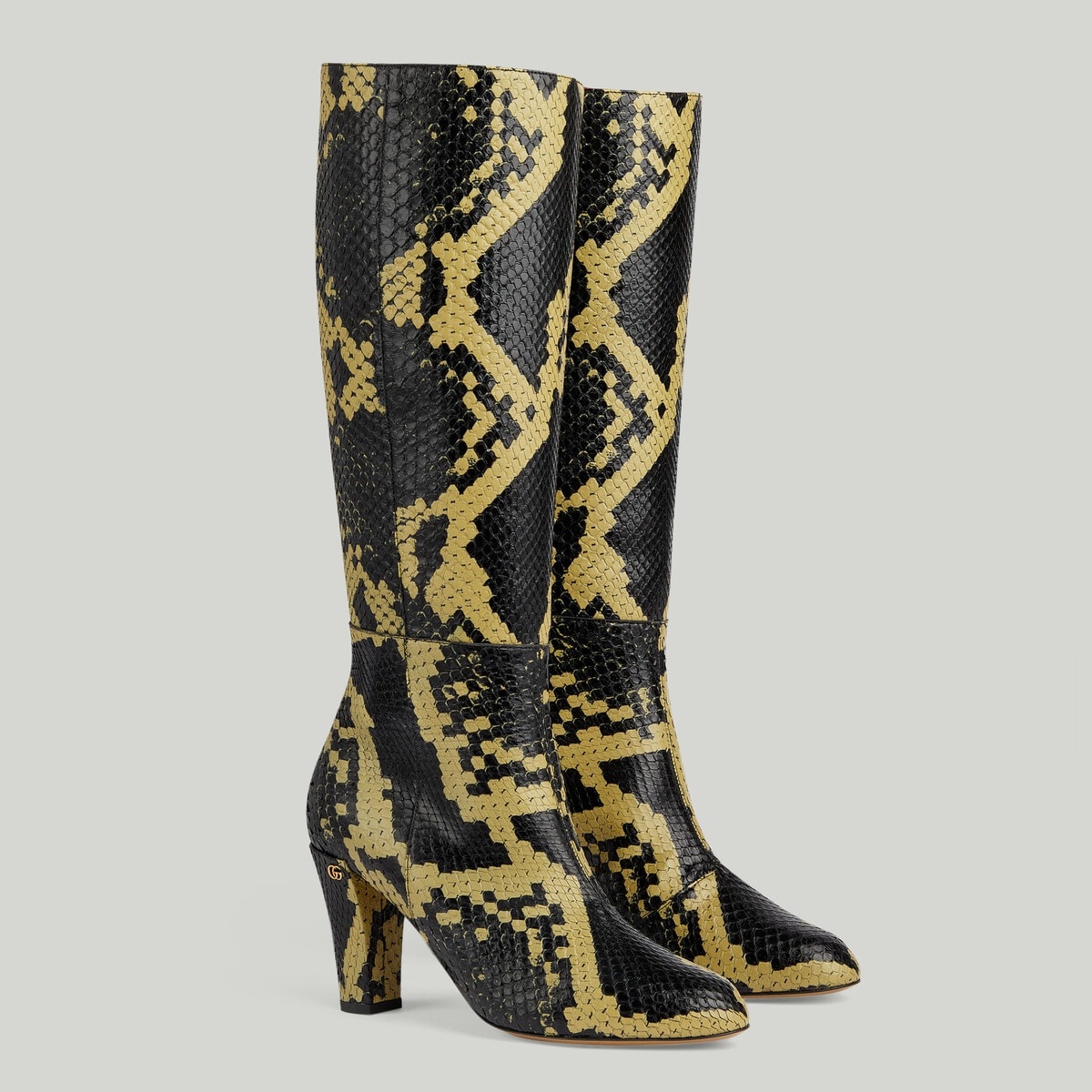 Women's python mid-heel boot - 2