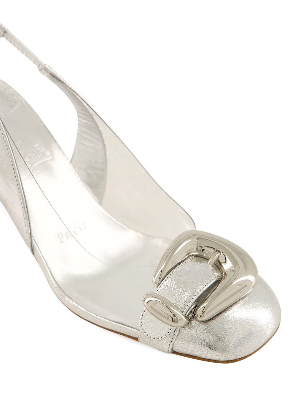 70mm Minny Bubble slingback buckle pumps - 5