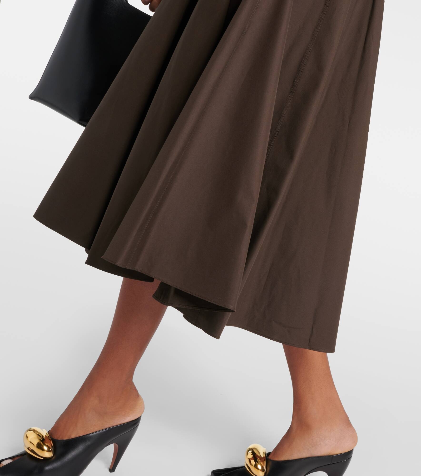 Cotton poplin midi dress - 5