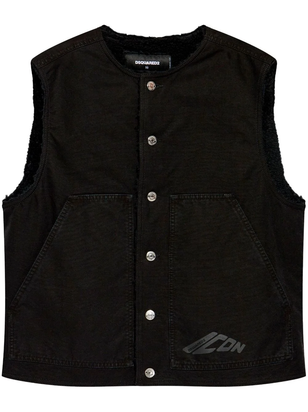 padded denim jacket - 1