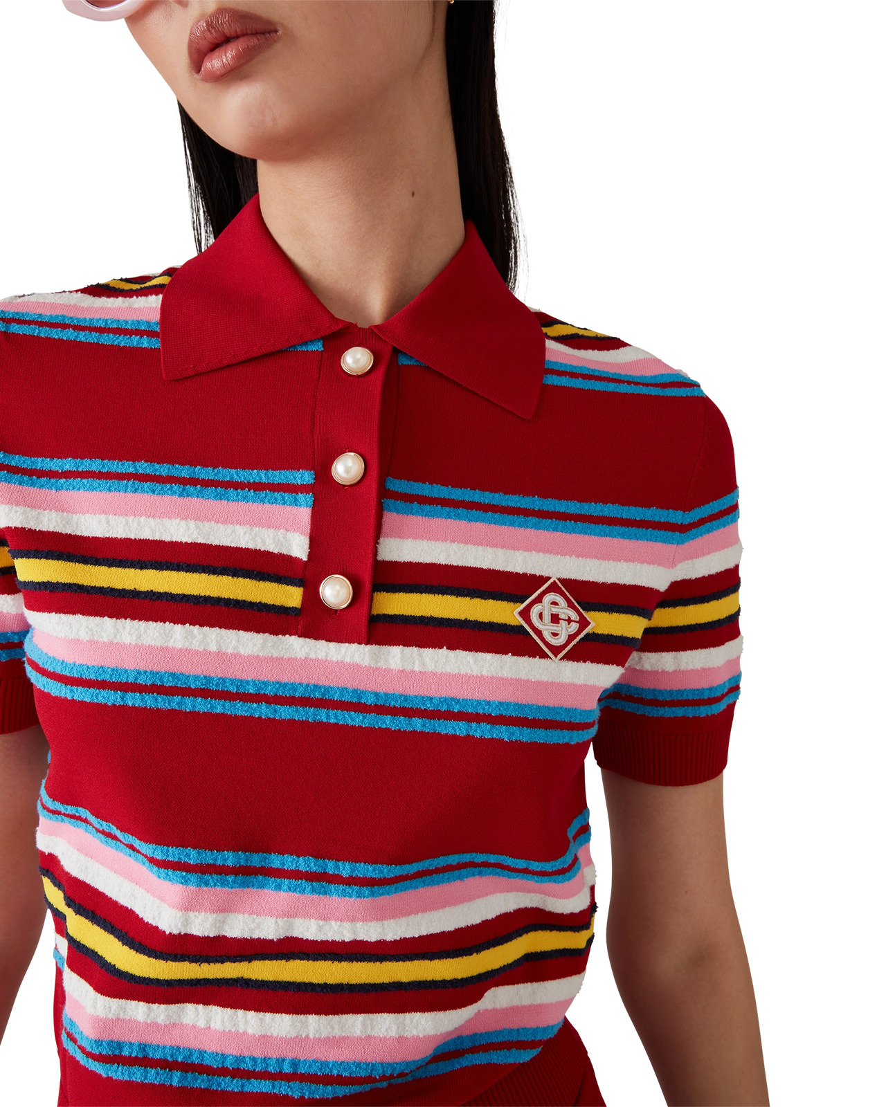 Stripe Polo Shirt | Casablanca Paris - 5