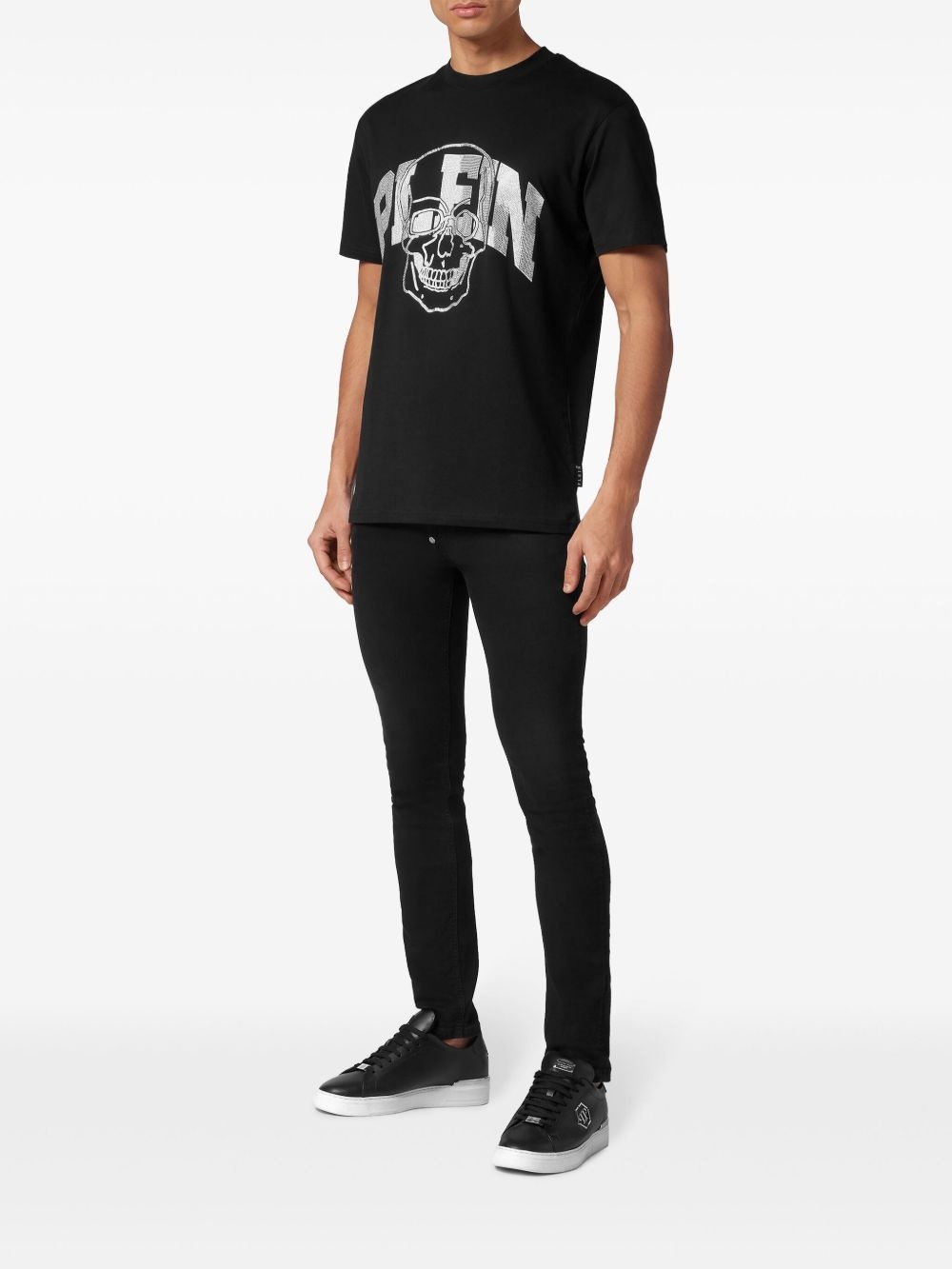 Tattoo rhinestone-embellished T-shirt - 2