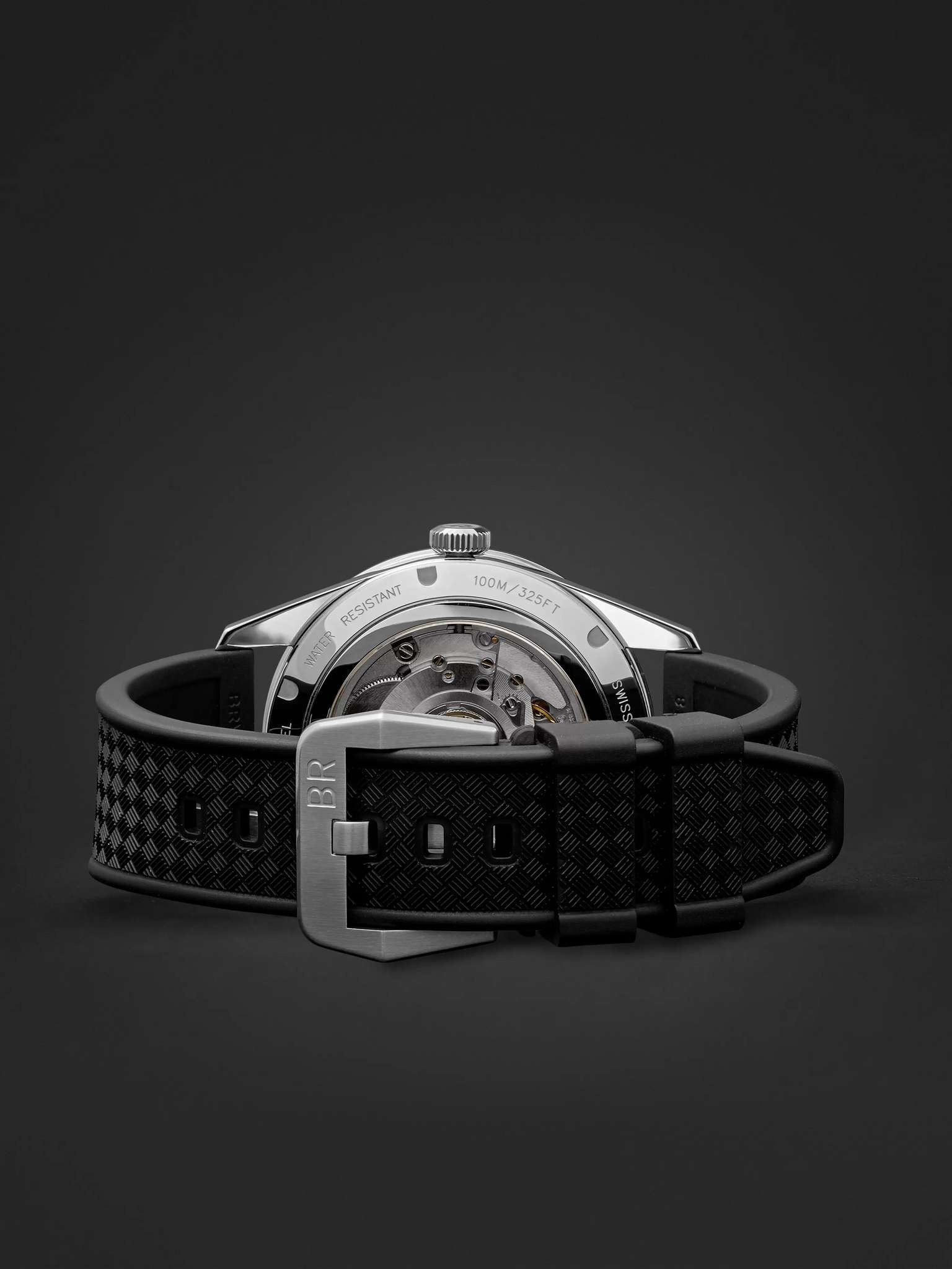 BR 123 42mm Steel and Rubber Watch, Ref. No. BRV123-BL-GMT/SRB - 3