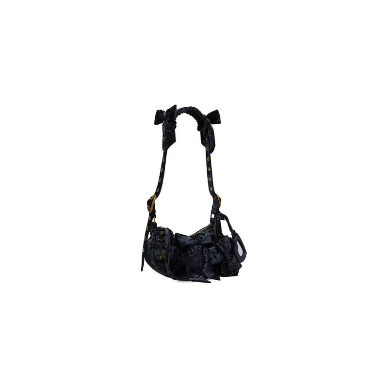 le cagole xs shoulder bag crushed velvet 3