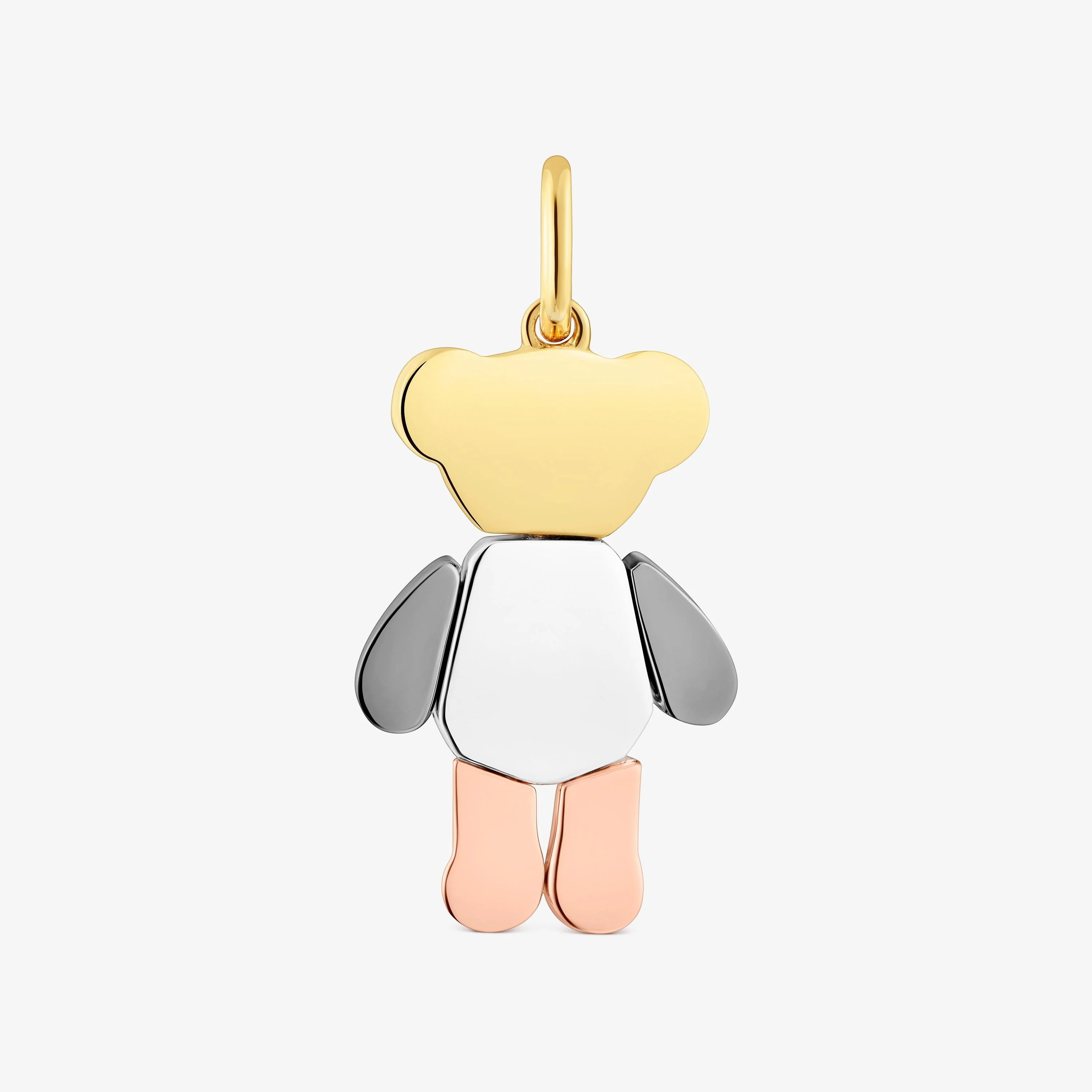 Tricolored silver bear Pendant Teddy Bear - 1