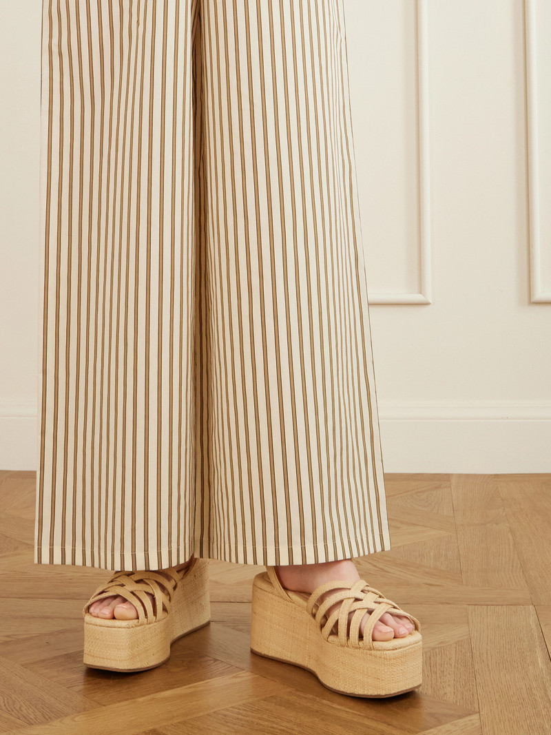 LOEFFLER RANDALL Channing Raffia Platform Wedge Sandals outlook