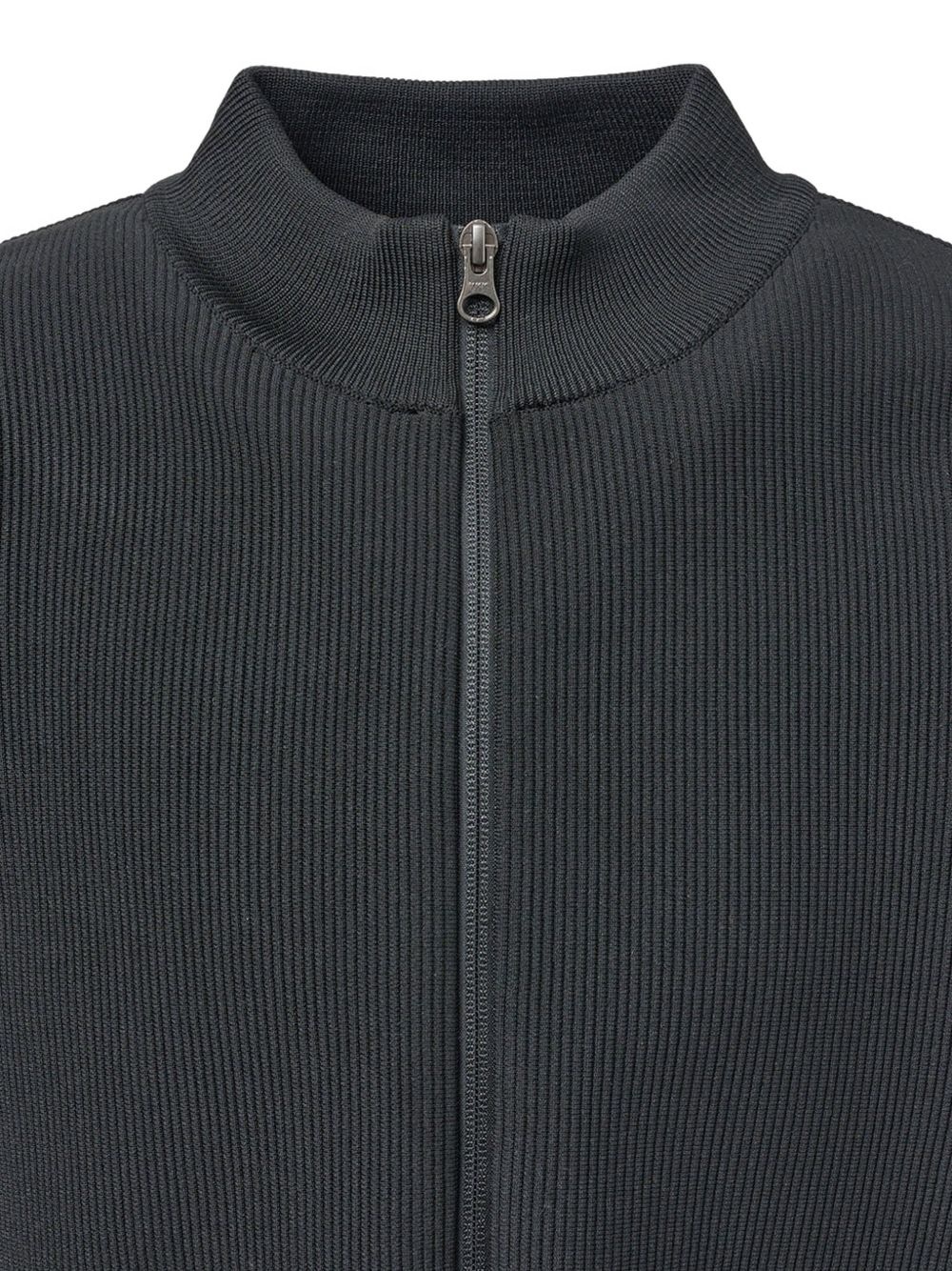 mock neck ribbed jacket - 4