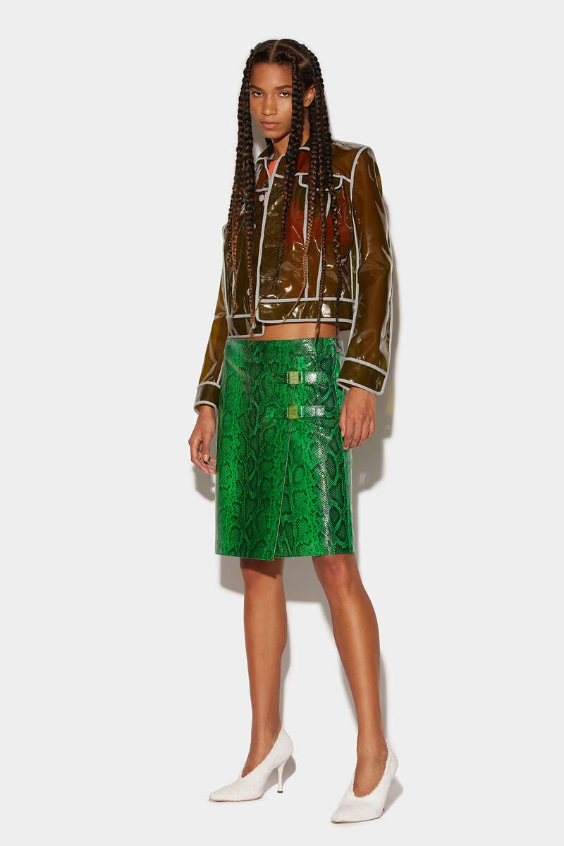 LEATHEER LOW-WAIST PYTHON PRINT - 3