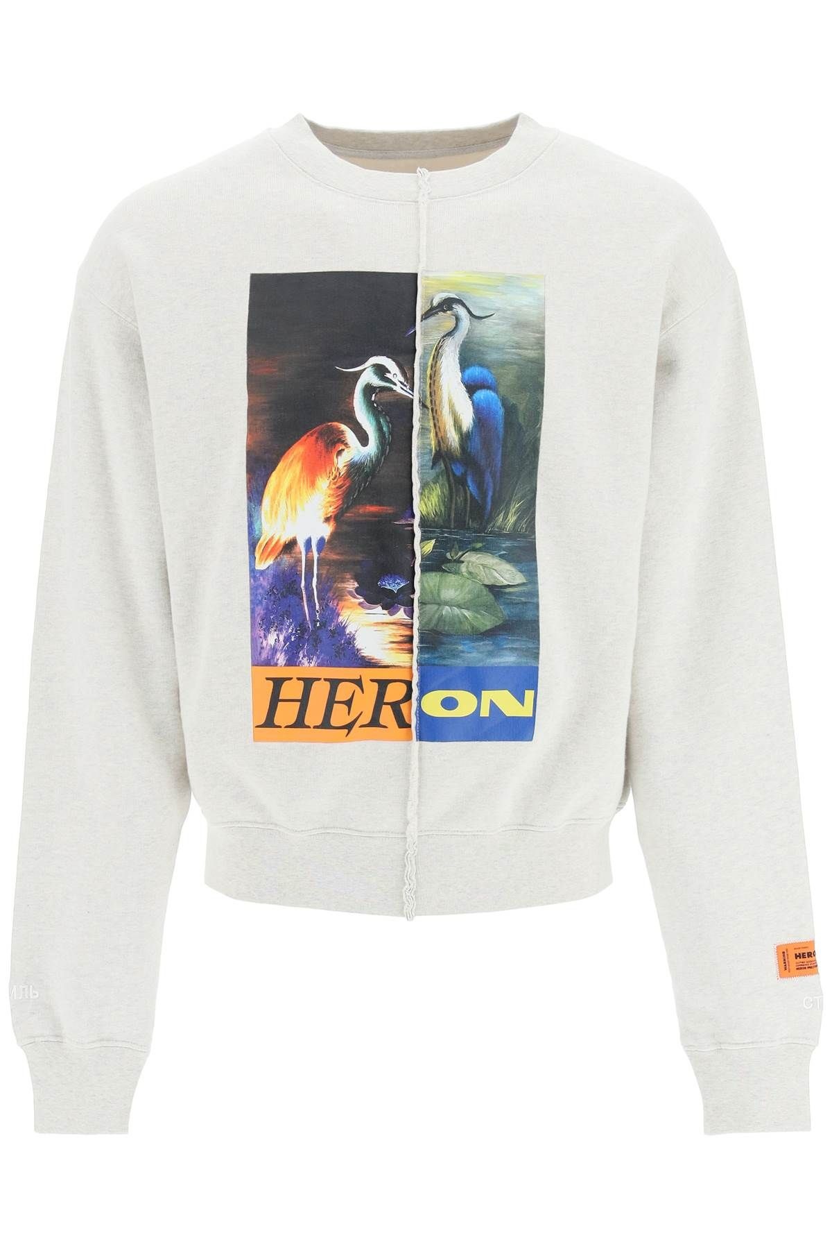 SPLIT HERONS CREW NECK SWEATSHIRT - 1