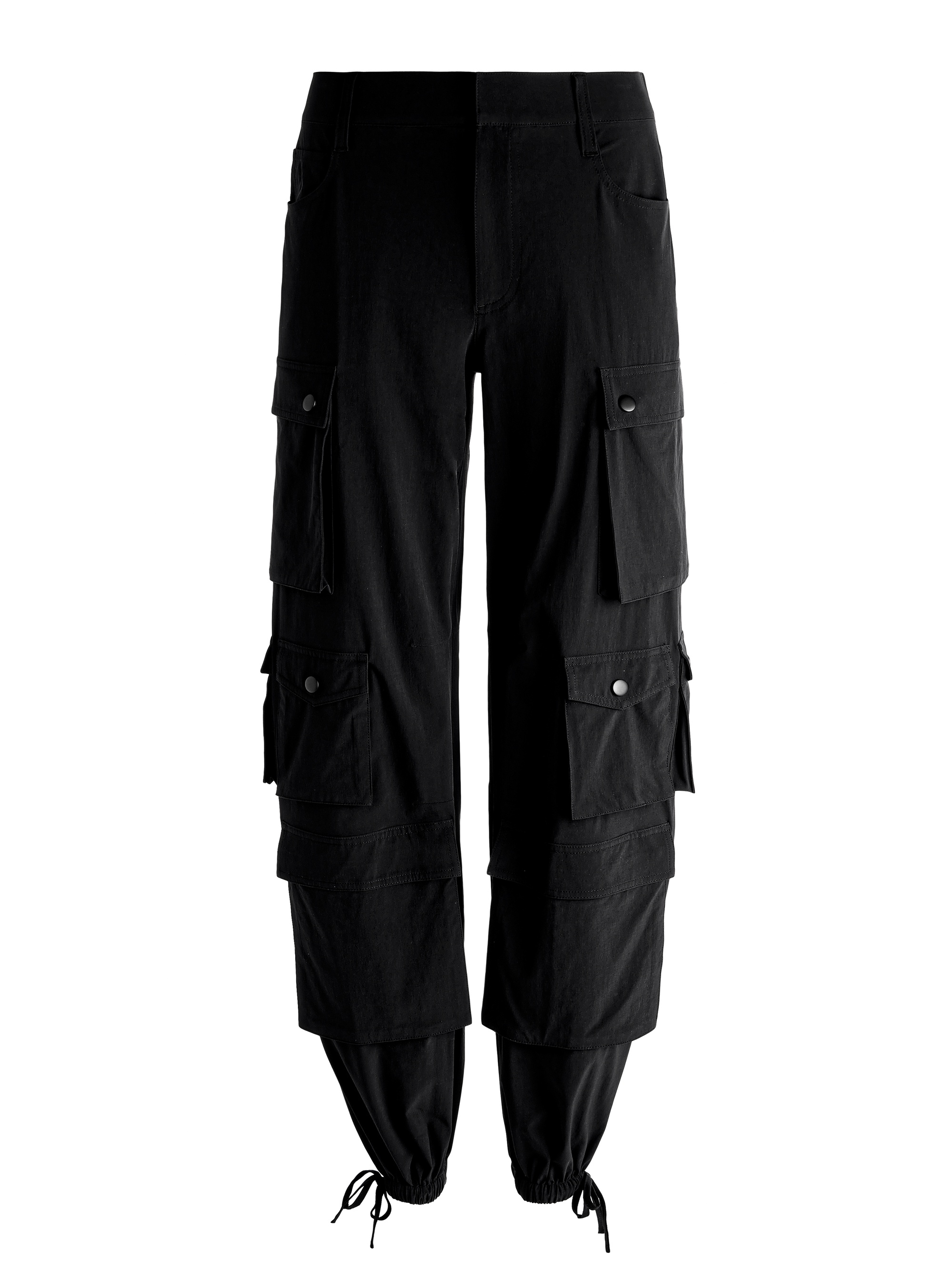 OLYMPIA HIGH RISE ANKLE TIE CARGO PANTS - 1