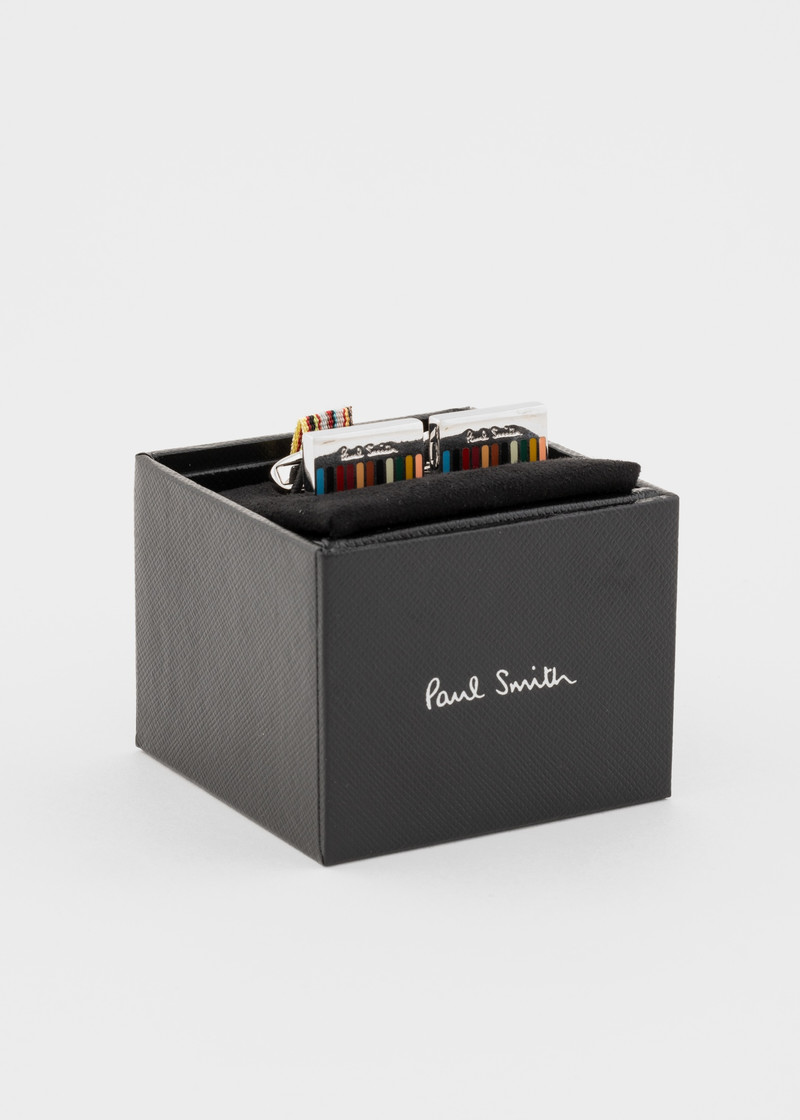 'Signature Stripe Logo' Cufflinks 4