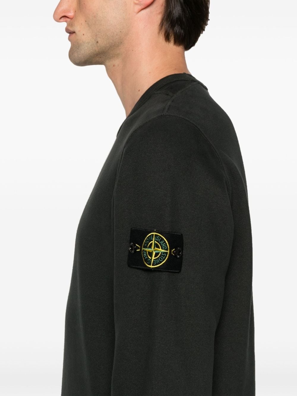 Compass-badge cotton sweatshirt - 5
