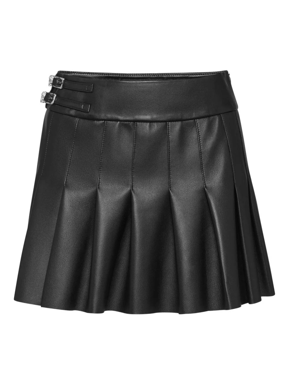 leather pleated mini skirt - 1