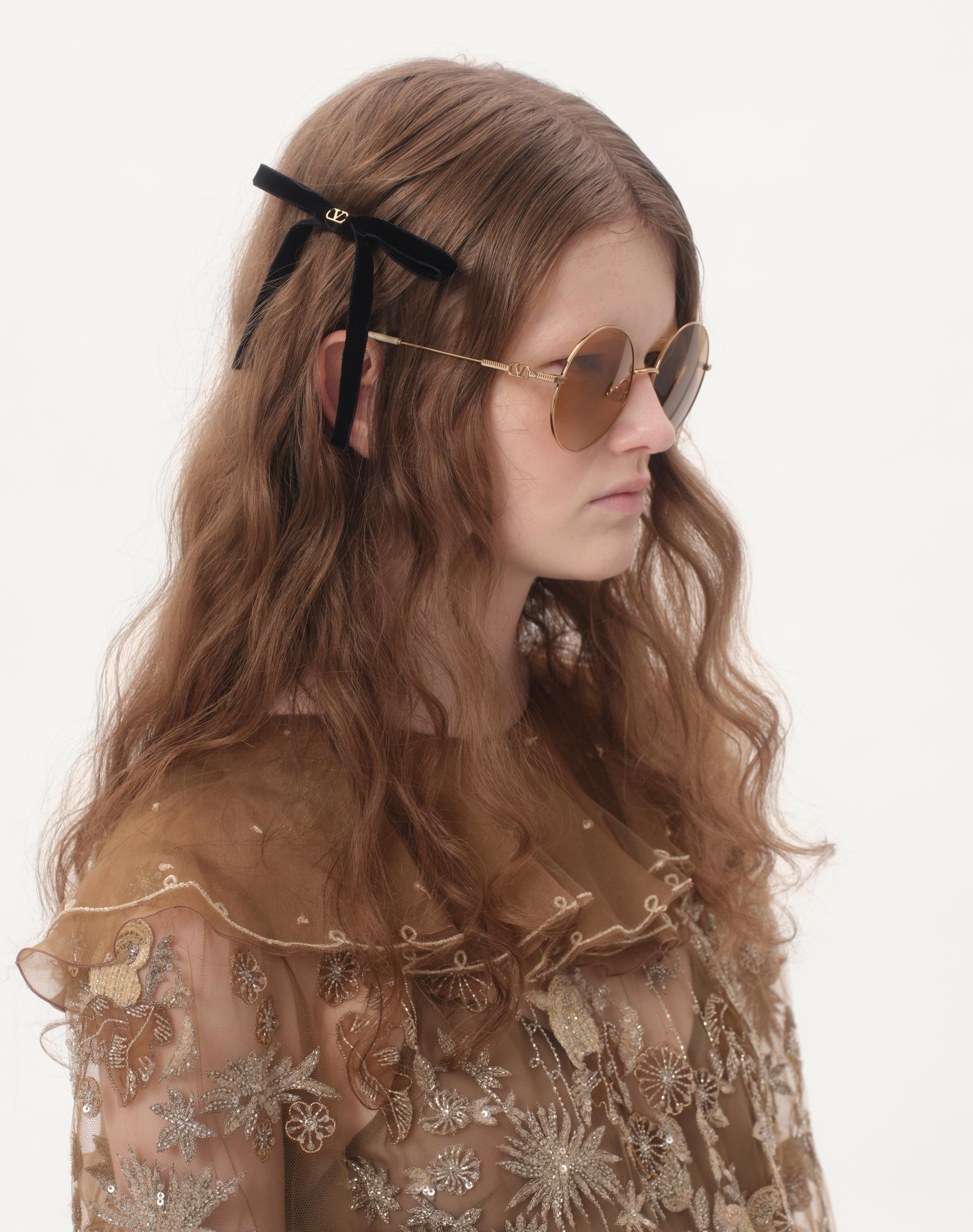 VLOGO SIGNATURE VELVET BOW HAIRCLIP - 2