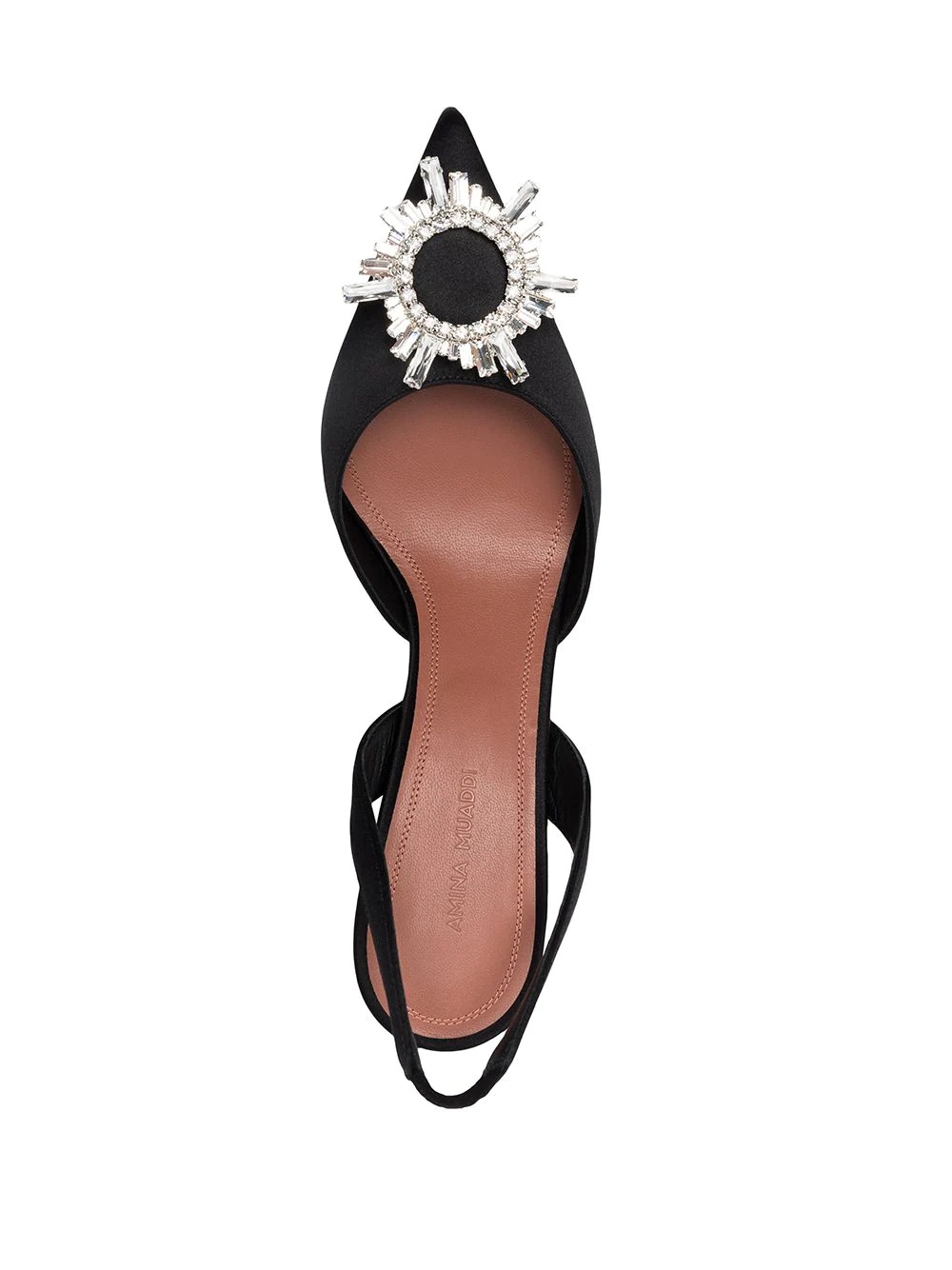 Begum crystal-buckle slingback pumps - 4