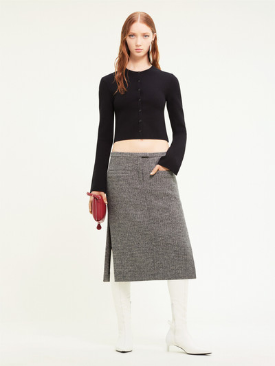 courrèges WOOL KNIT CROPPED CARDIGAN outlook