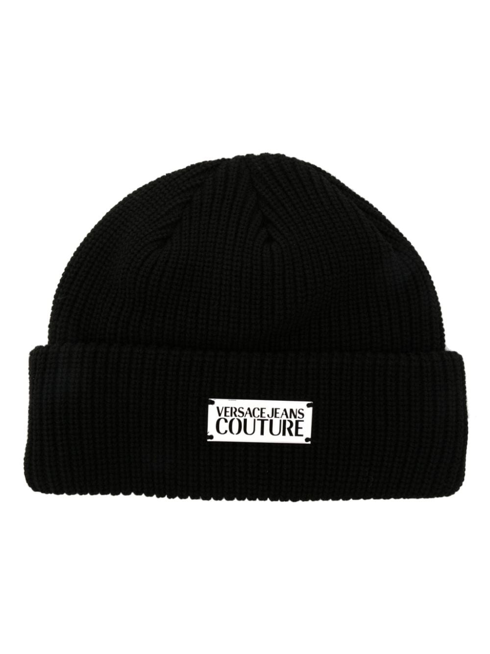 ribbed-knit beanie hat - 1