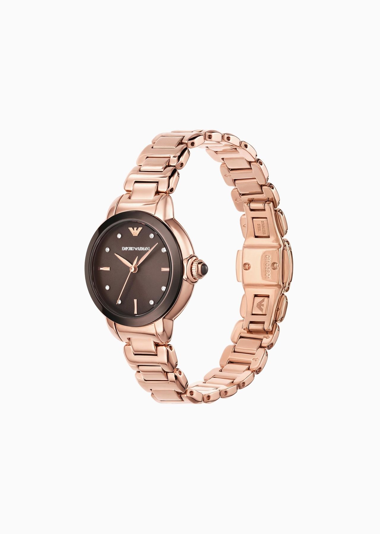 Three-Hand Rose Gold-Tone Stainless Steel Watch - 2