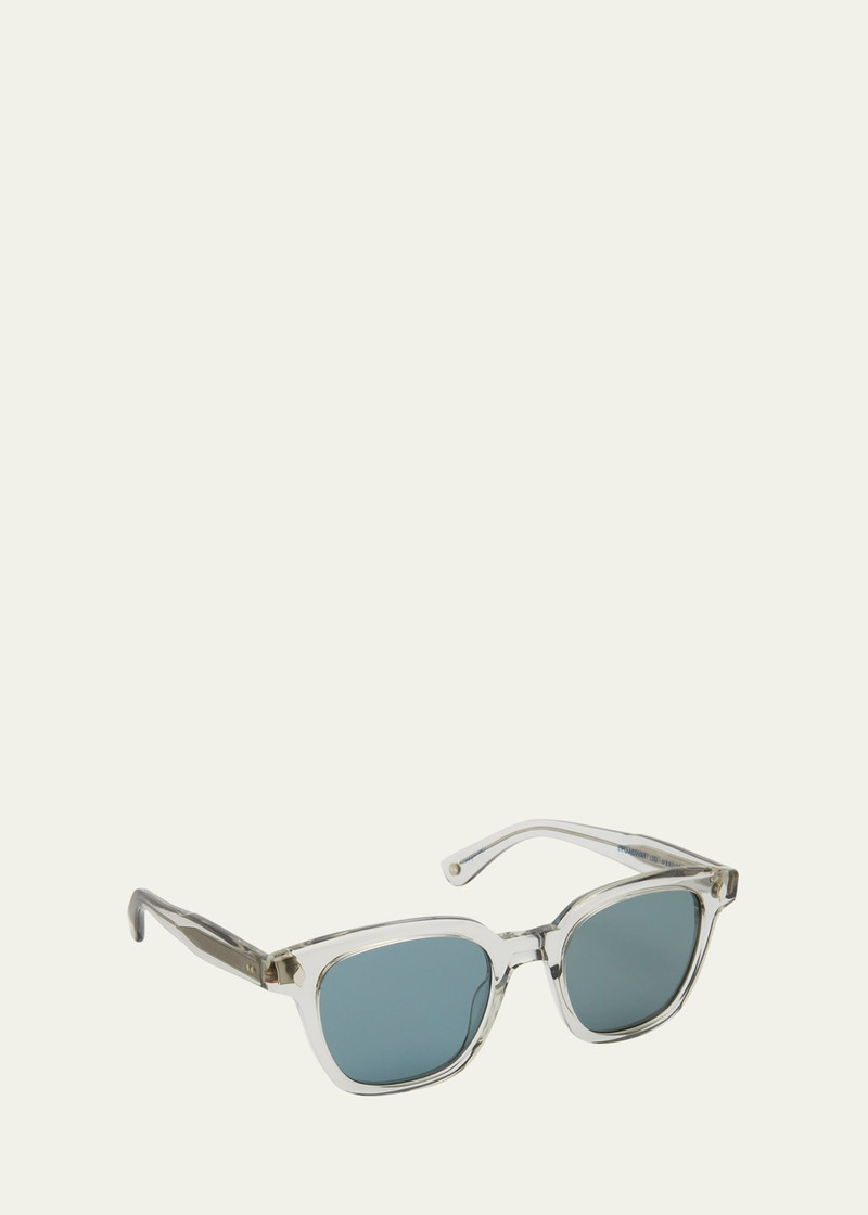 Garrett Leight Men's Broadway Sun Clear Acetate Rectangle Sunglasses outlook
