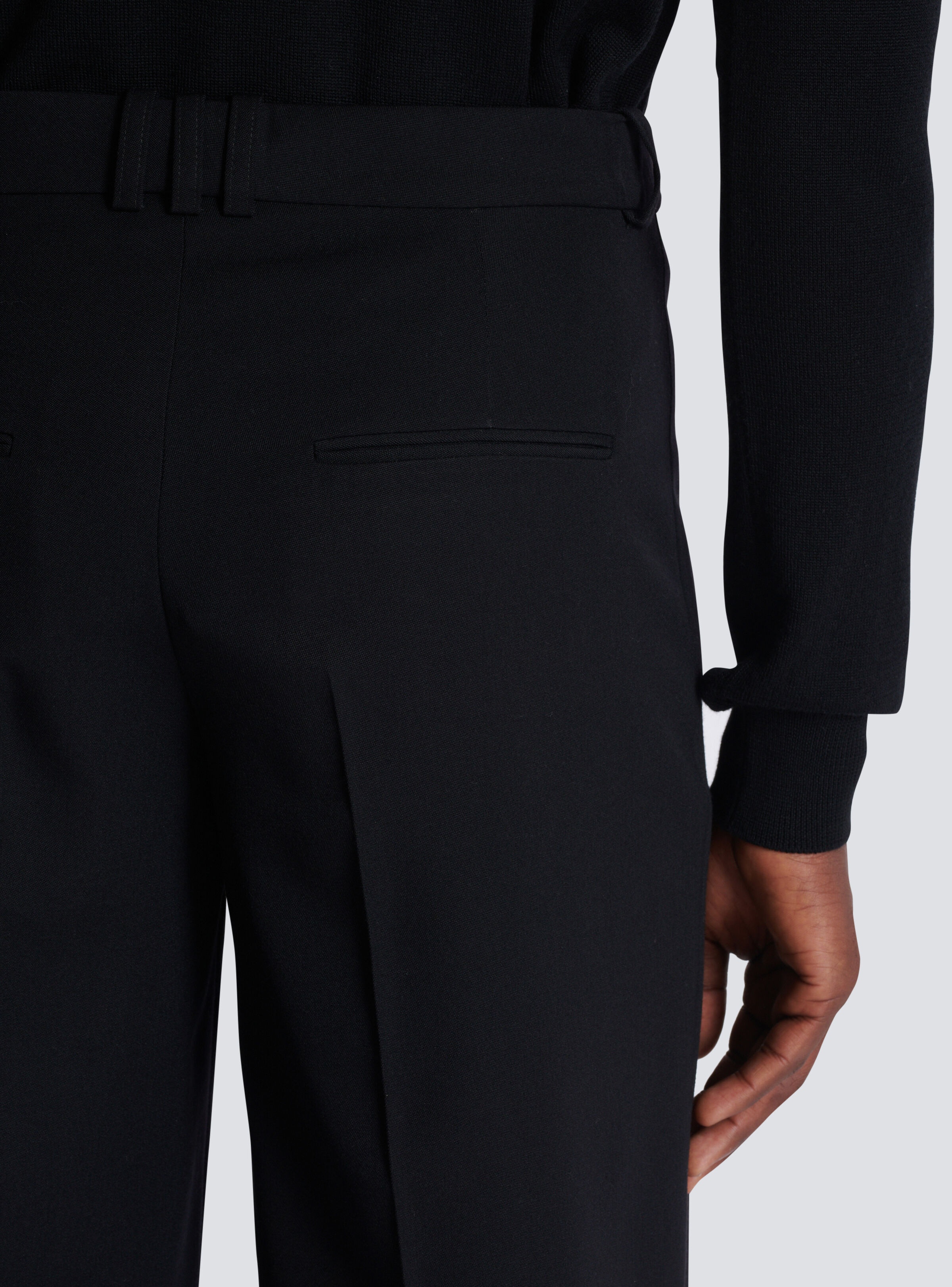 Pleated grain de poudre trousers - 8