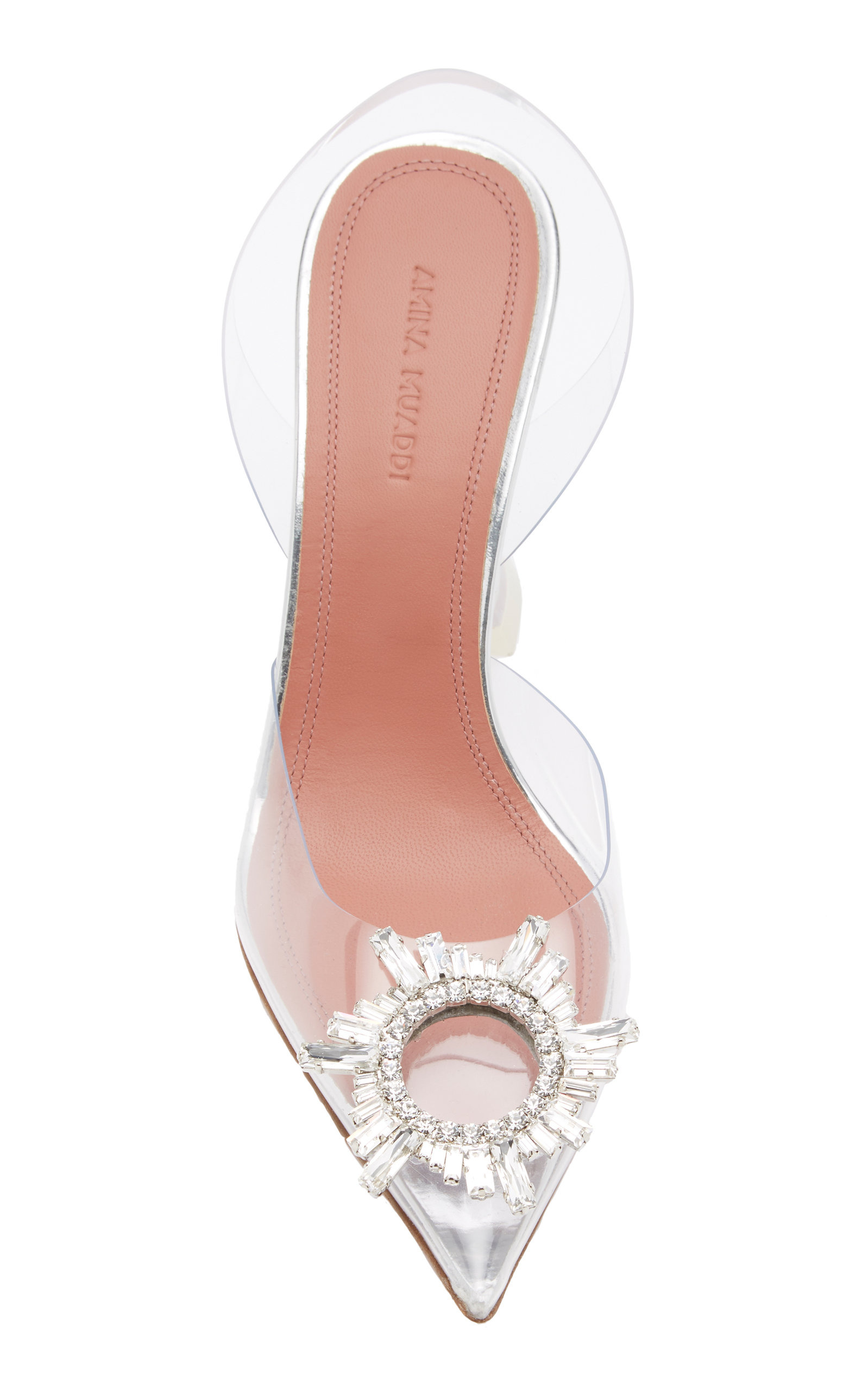 Begum Crystal-Embellished PVC Pumps silver - 3
