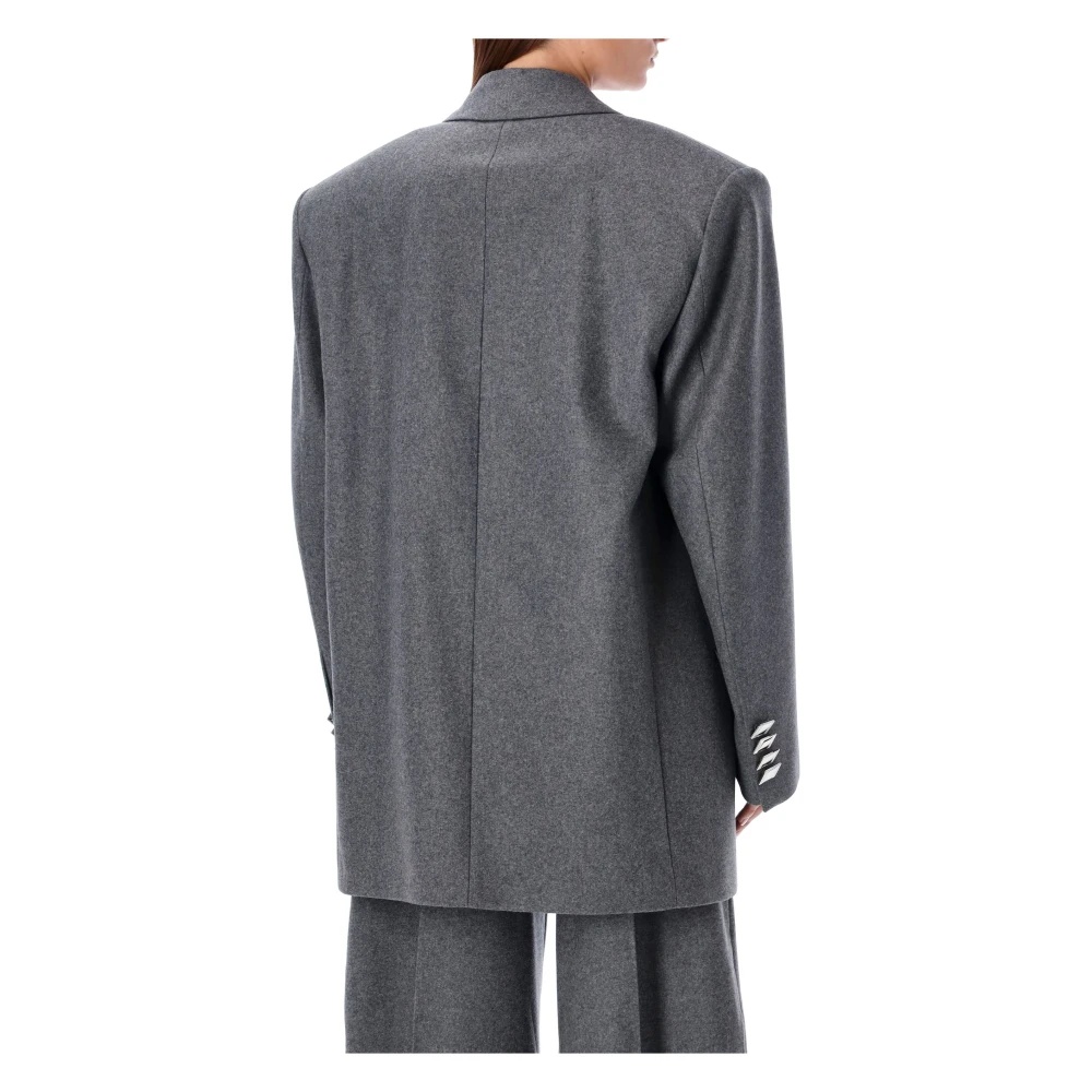THE ATTICO GREY OVERSIZED BLAZER JACKET | miinto | REVERSIBLE