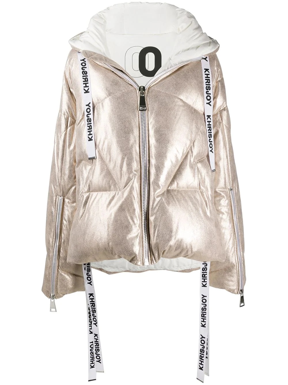 oversized metallic puffer jaccket - 1