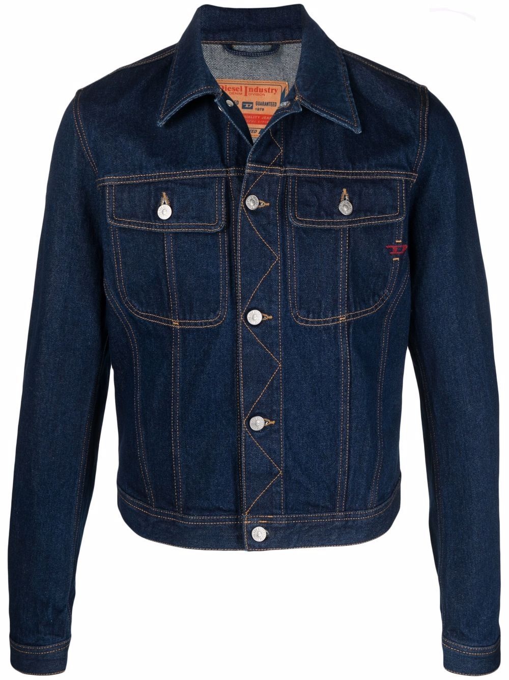 flap-pocket denim jacket - 1