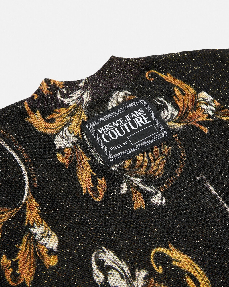 VERSACE JEANS COUTURE Outline Barocco Lurex Knit T-Shirt outlook