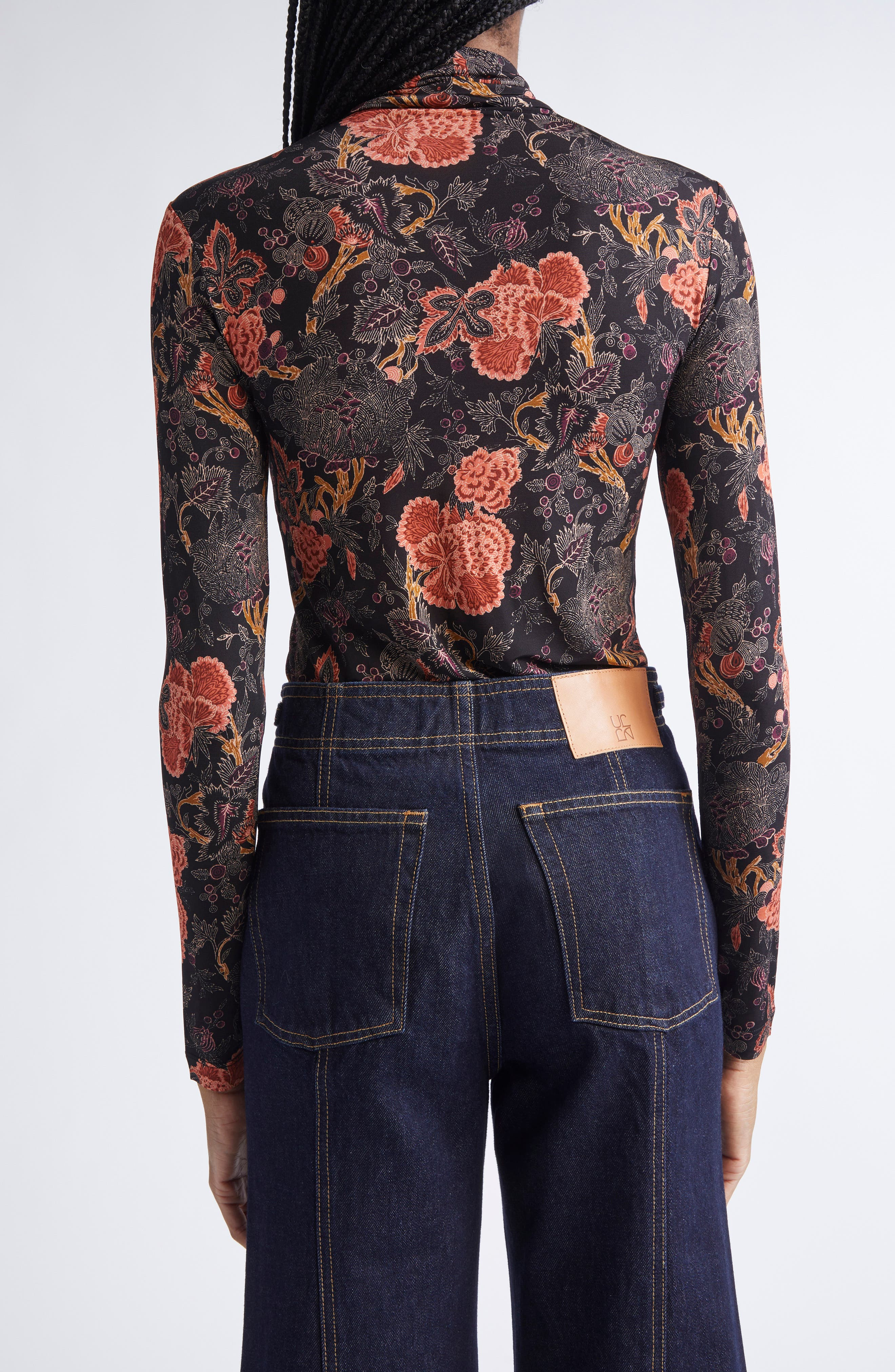 Ulla Johnson Aurelia Funnel Neck Jersey Sweater in Night Lily at Nordstrom - 2