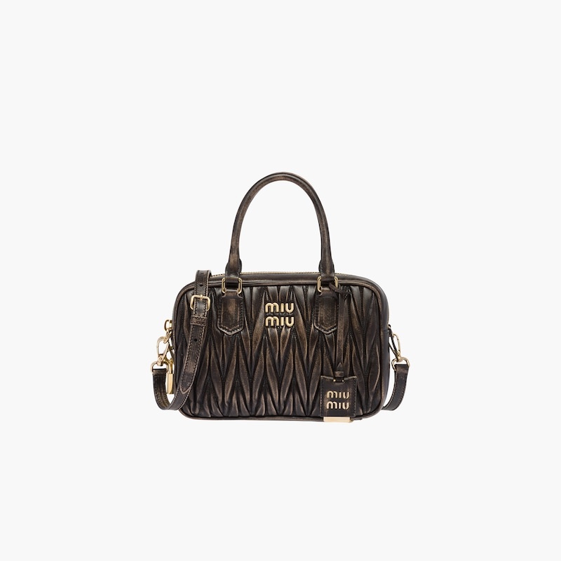 Matelassé nappa leather top-handle bag - 2