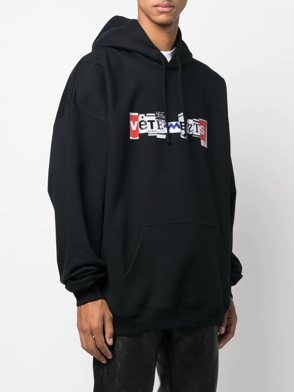 logo-print drawstring hoodie - 3