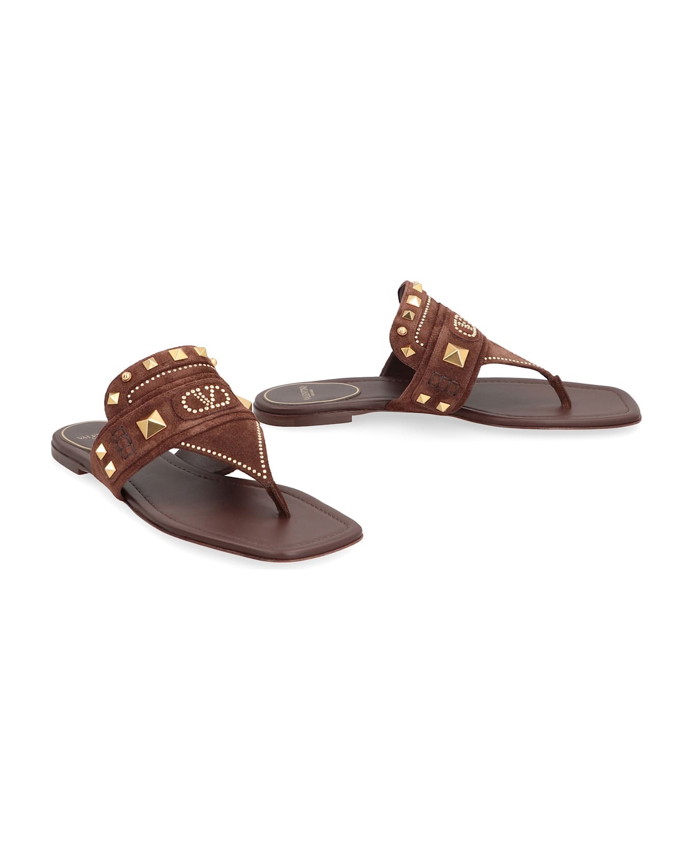 サンダル・ミュール VALENTINO GARAVANI PLASTER CASTER SANDALS IN SUEDE Plaster Caster 60 studded suede slingback sandals VALENTINO
