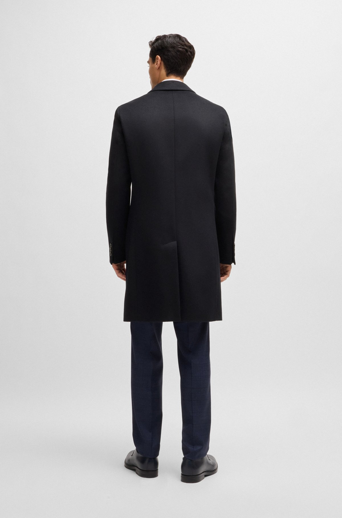 SLIM-FIT COAT IN WOOL AND CASHMERE - 5