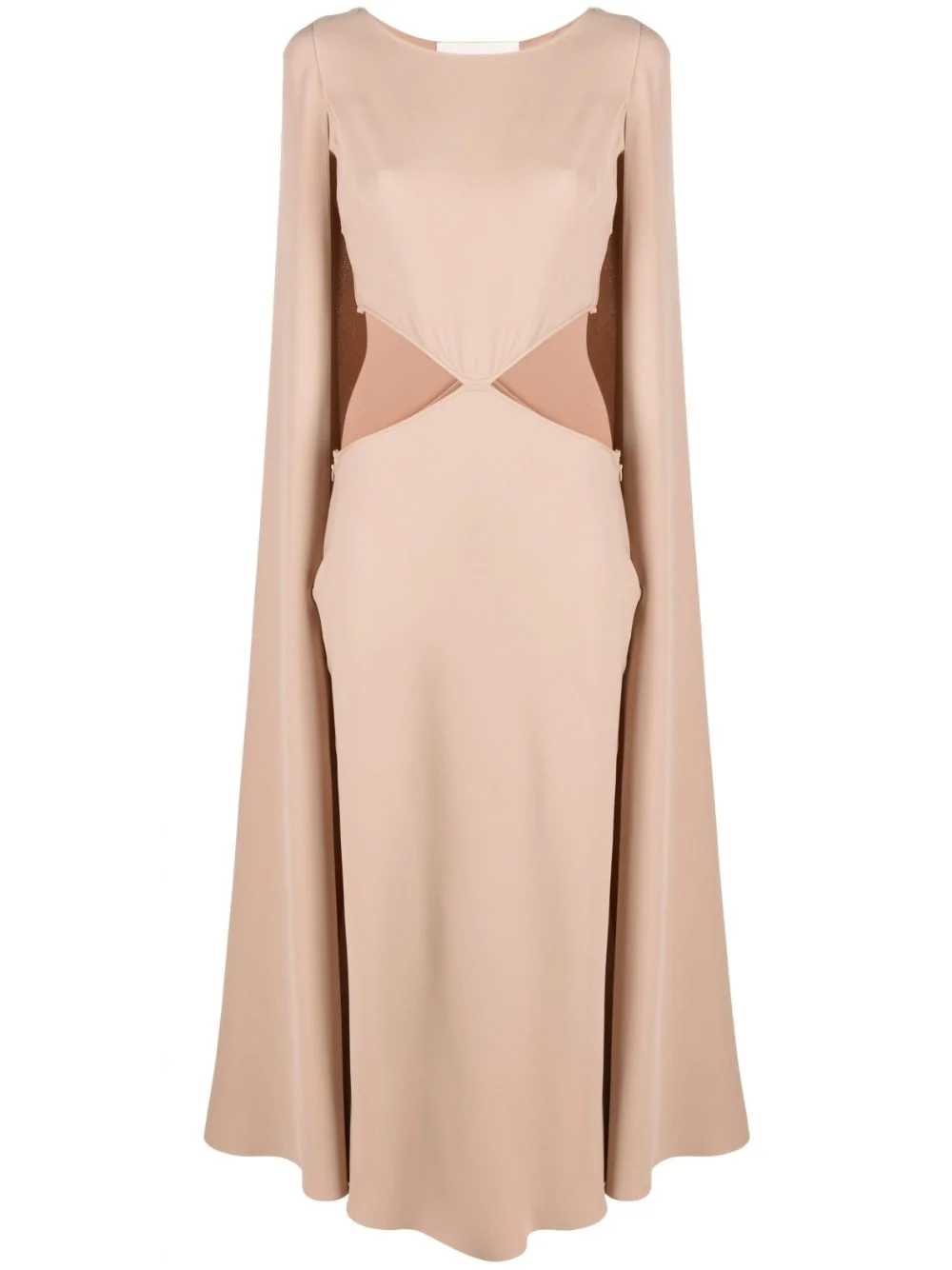 cut-out detail cape dress - 1