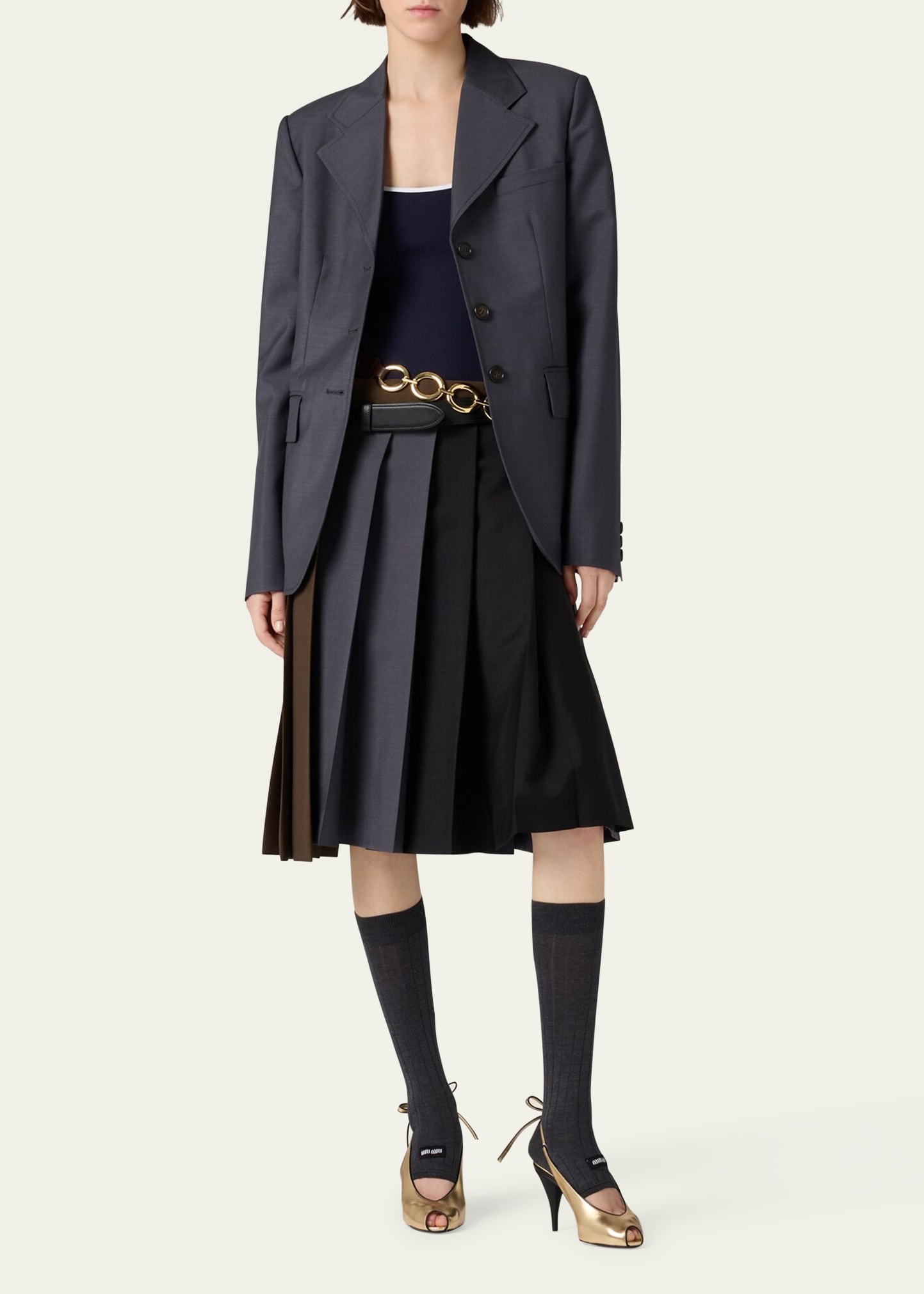Long Sleeve Blazer Jacket - 2
