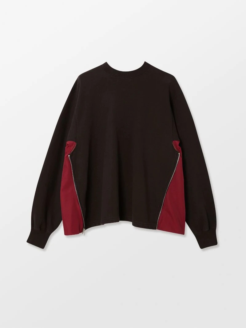 SIDE ZIP LOGO CREWNECK - 2