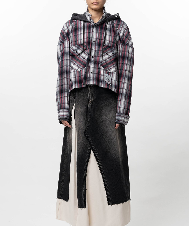 Hoodie Combine Checkered Shirt 4