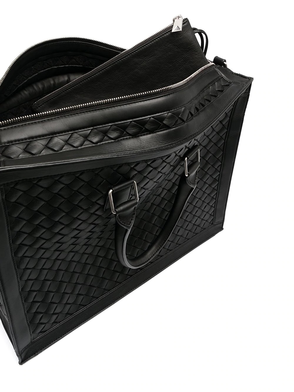 intrecciato weave briefcase bag - 5