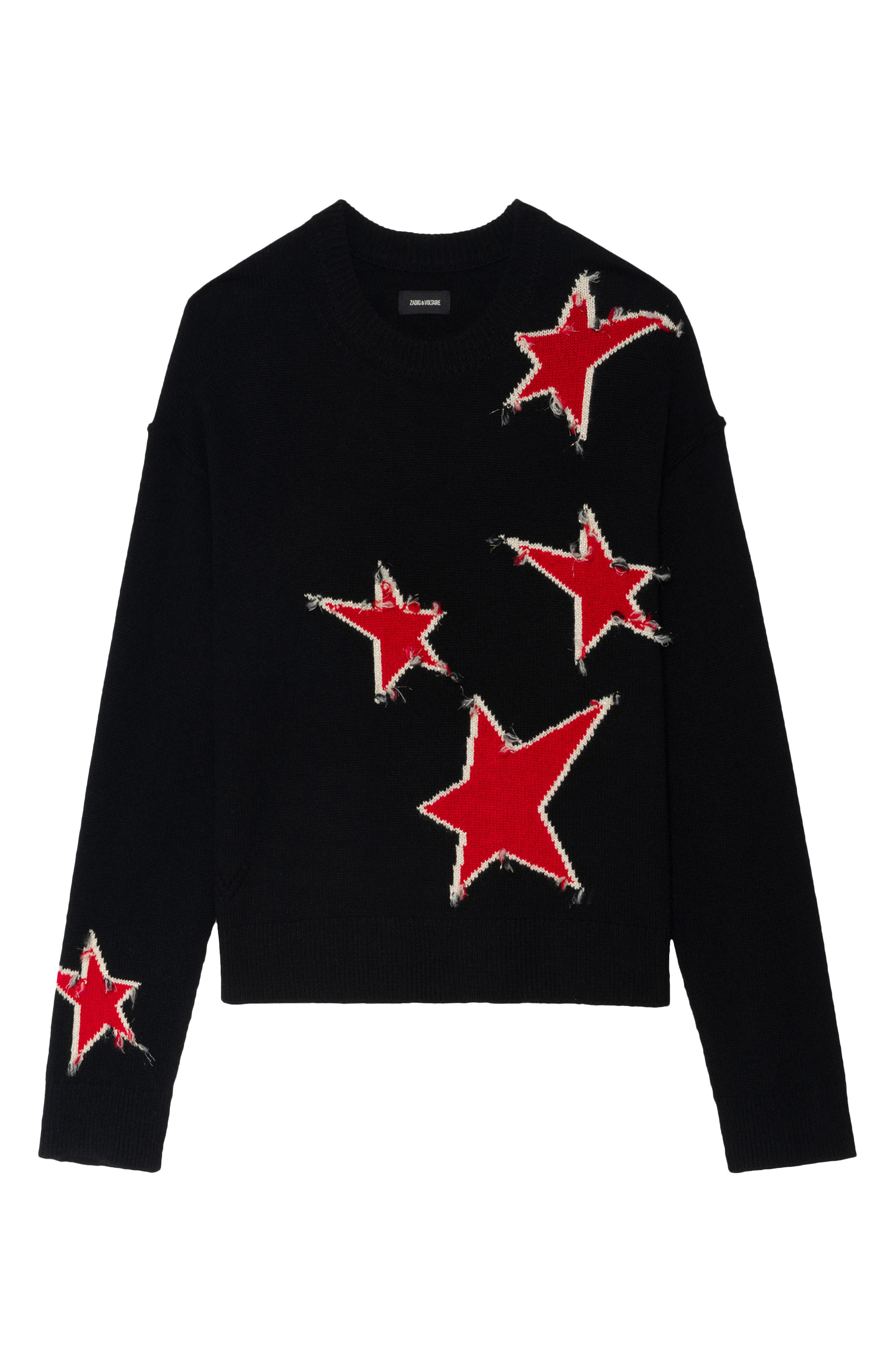 Zadig & Voltaire Markus Stars Cashmere Sweater in Black at Nordstrom - 5