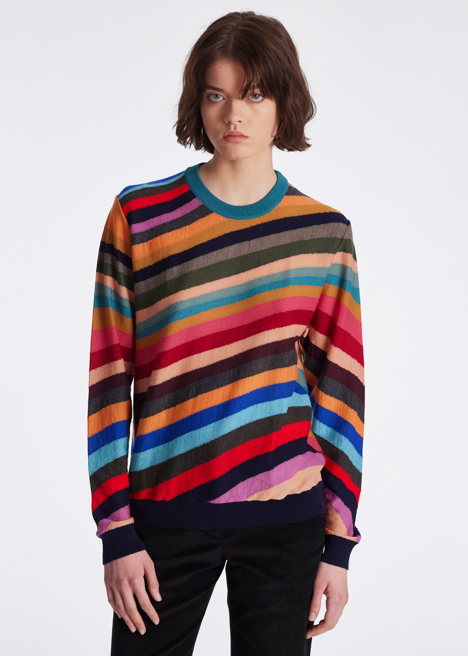 'Swirl' Intarsia Merino Sweater - 4