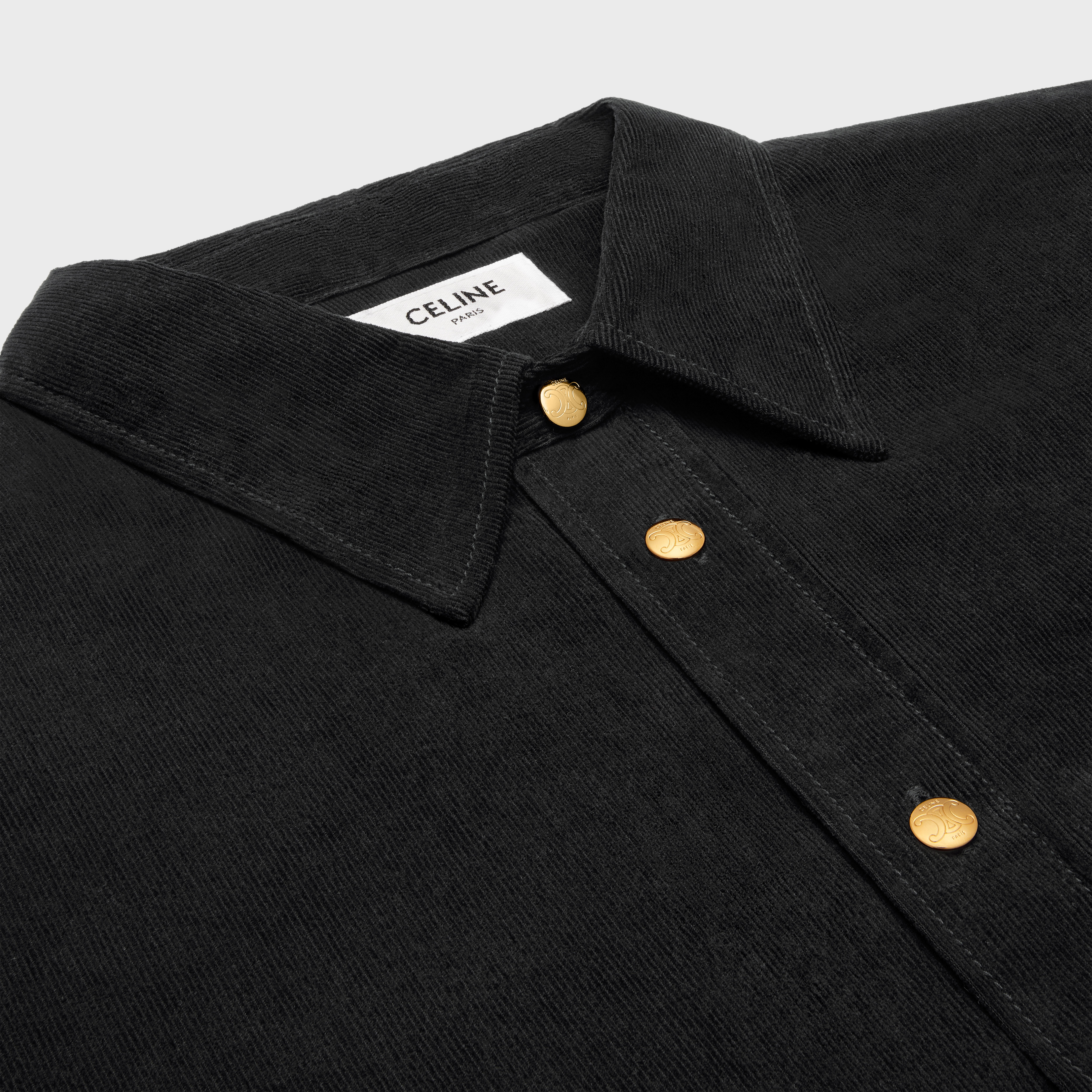 cropped shirt in corduroy - 3