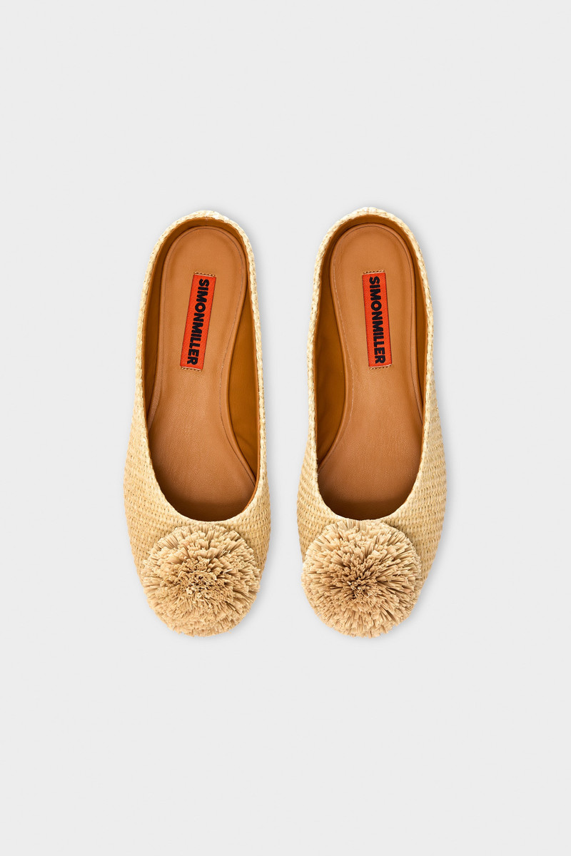 SIMONMILLER Pom Pom Riad Mule In Natural outlook