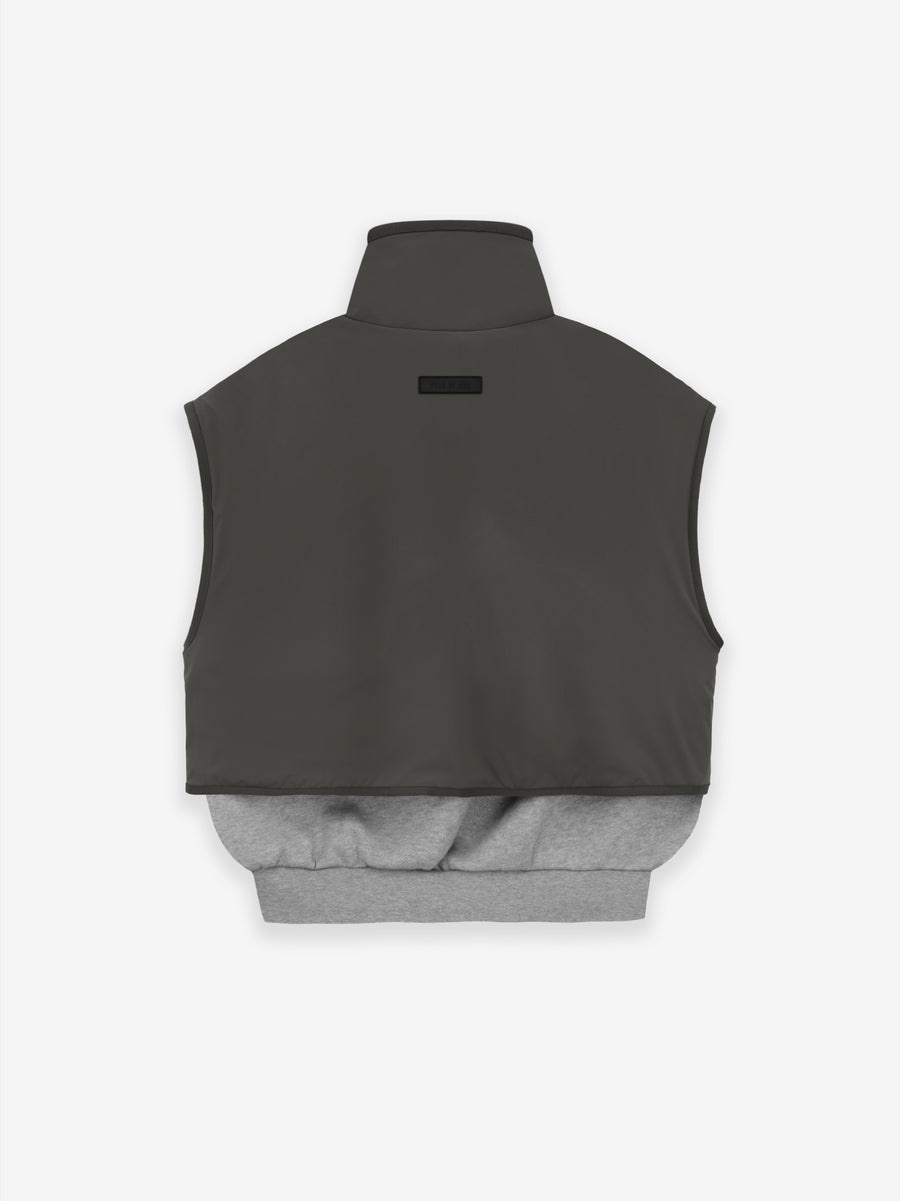 Nylon Fleece Mockneck Vest - 2