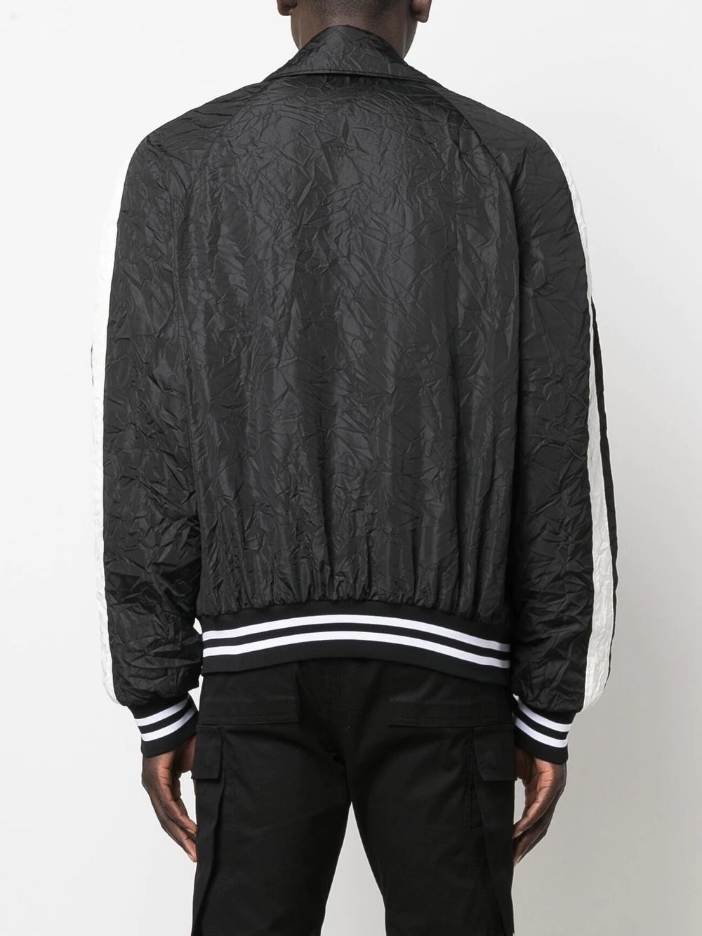 lightweight crinkle-effect bomber jacket - 4