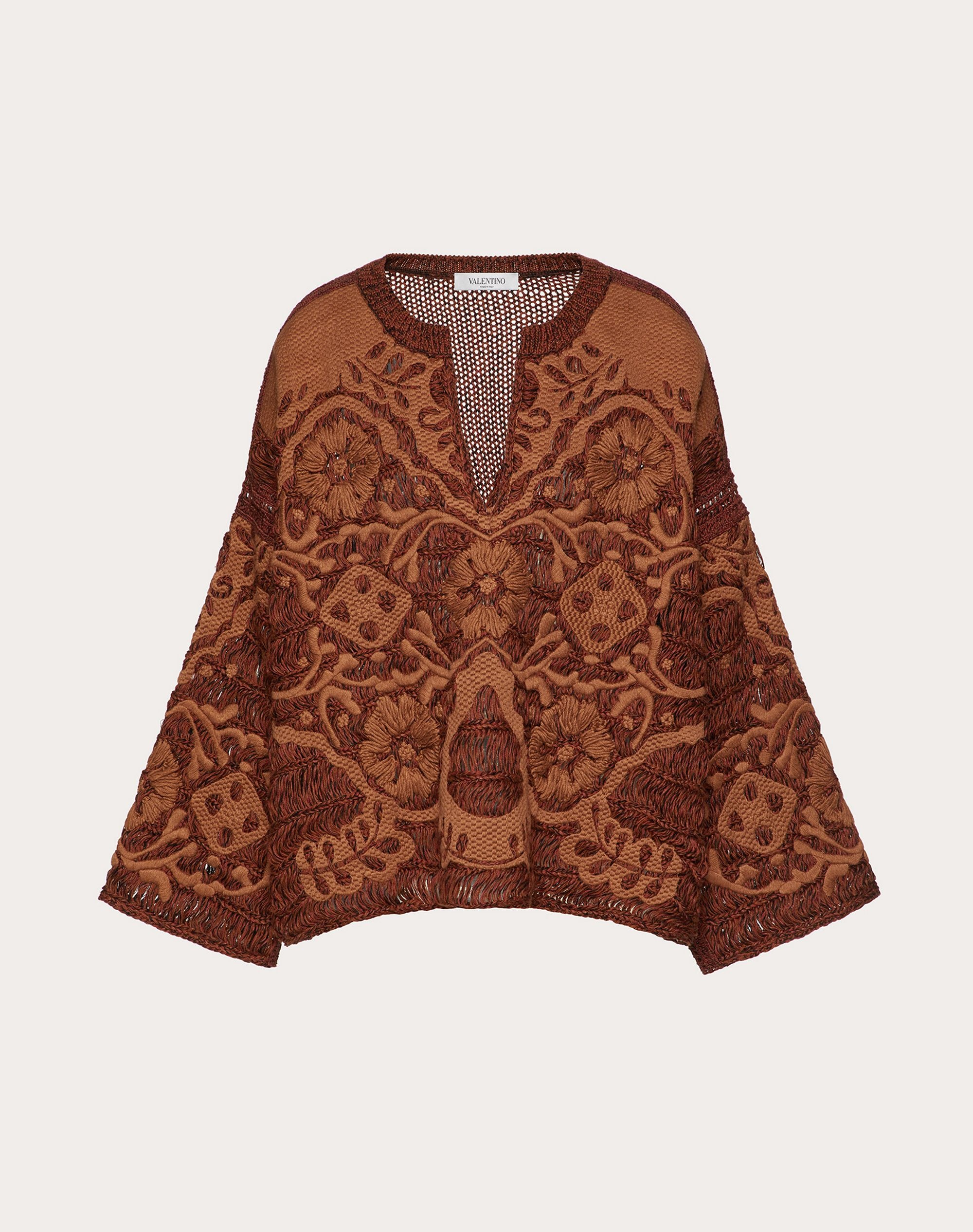 EMBROIDERED COTTON WOOL SWEATER - 1